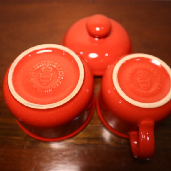 Vintage Waechtersbach Red West Germany  Sugar and Creamer Set - Picture 4 of 6